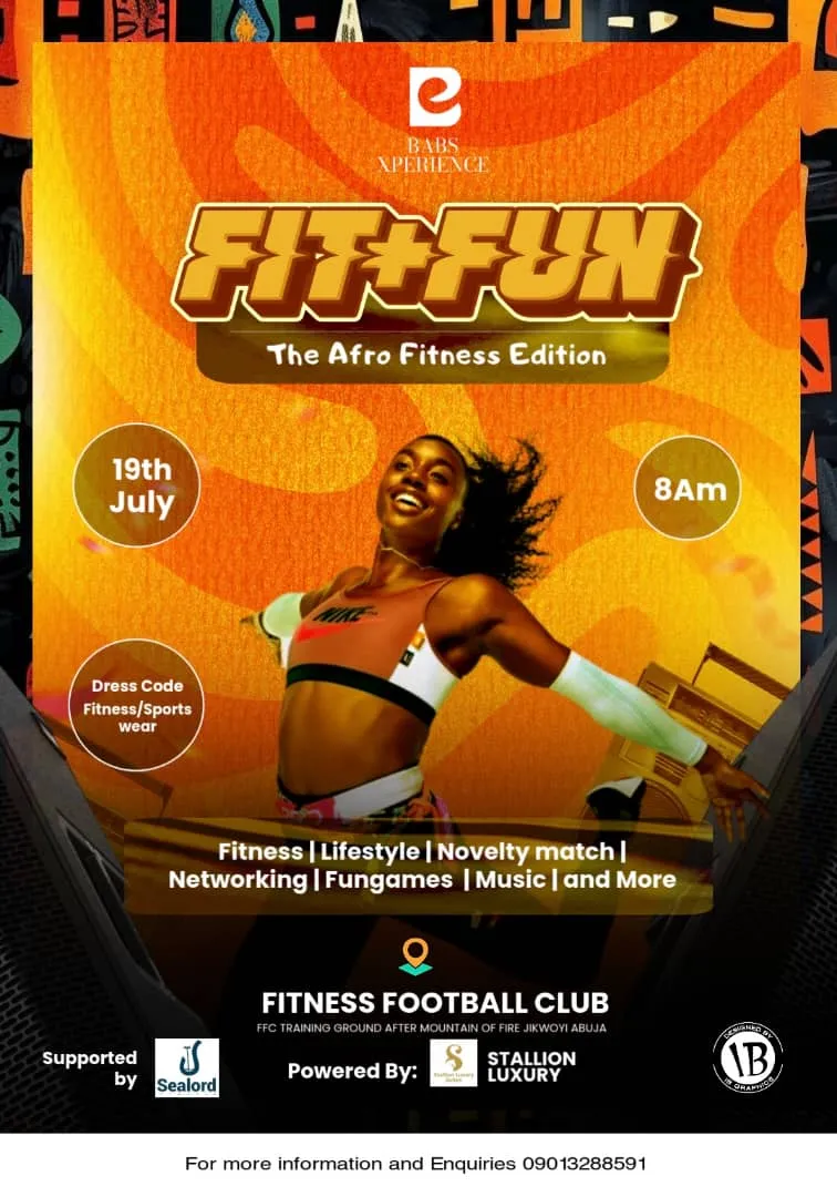 Fit+Fun Afro Fitness Edition flyer